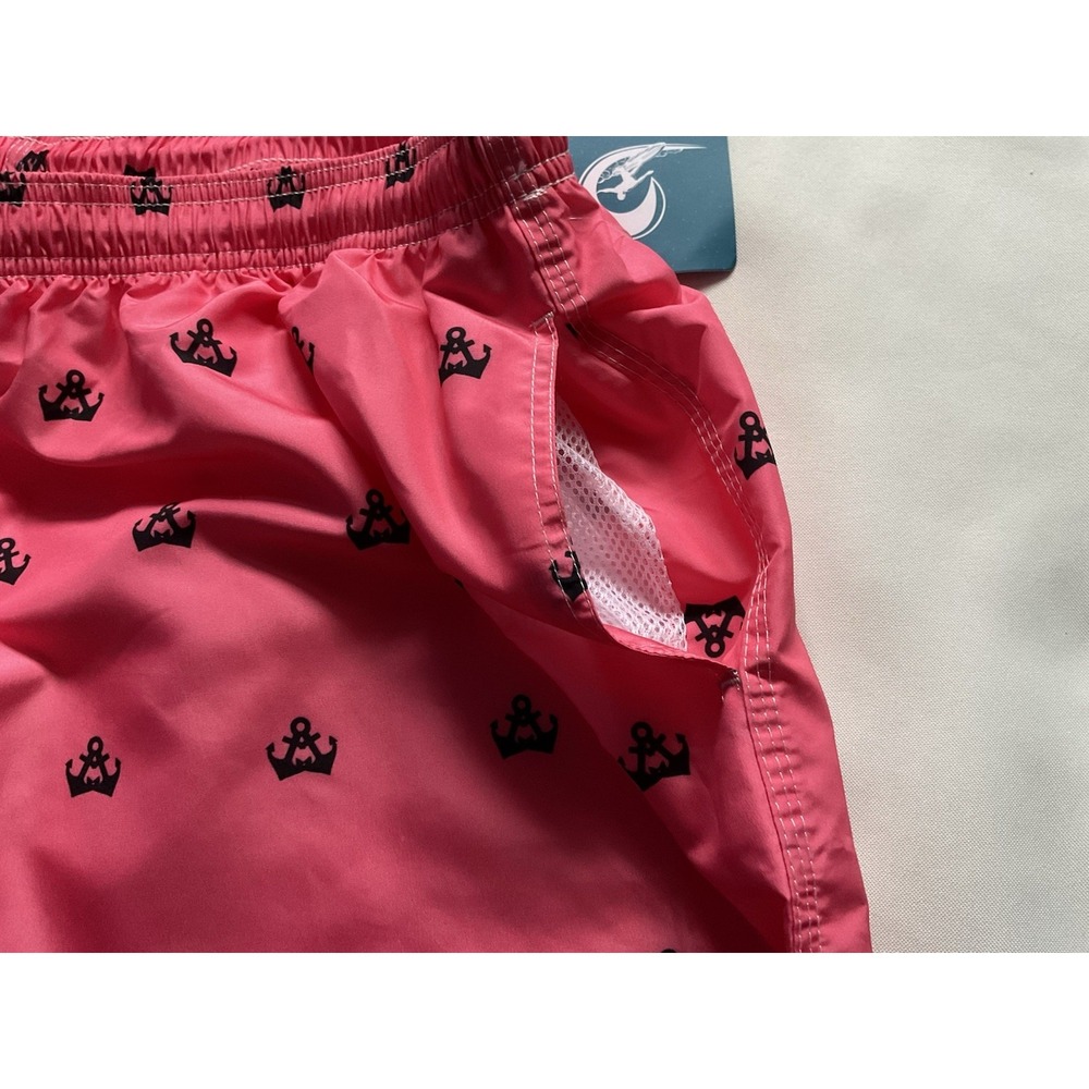 Scotamalone Men's Anchort Swim Trunks  Pink Black  Men's Lined Size XXXL - Picture 2 of 8